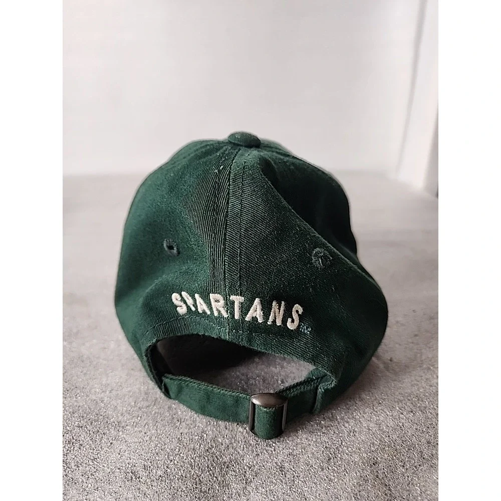 Michigan State Spartans Youth Hat Green Adjustable Baseball Cap Spartan Helmet